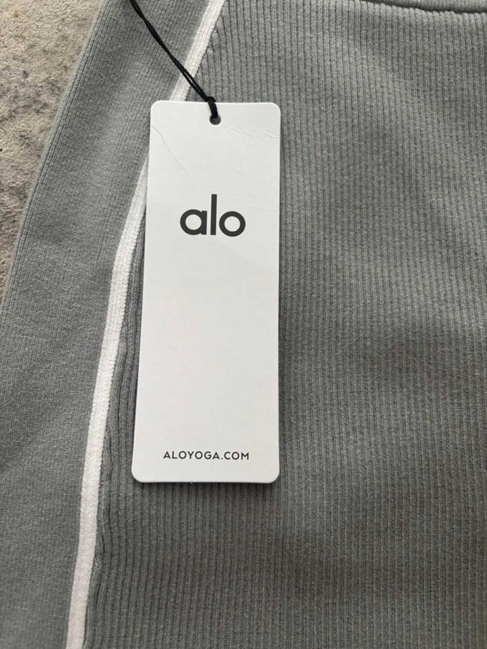 ALO Yoga Gray Mini Skirt with White Trim
